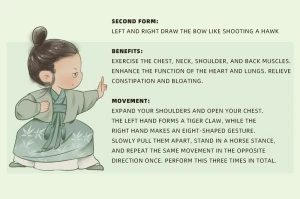 Office 5-Minute Qigong for Health: Ancient-Style Boy's Eight Pieces of Brocade, 2nd Form (Total: 8 Forms)